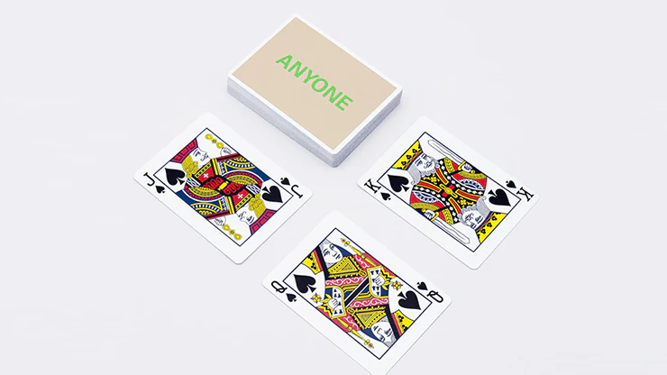Beige/Green Cap Logo ANYONE Playing Cards - Image 3