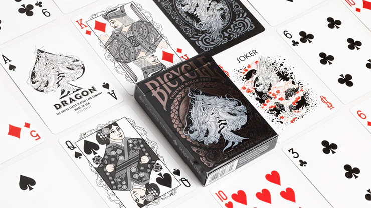 Bicycle Dragon Black Playing Cards by US Playing Card Co - Image 2
