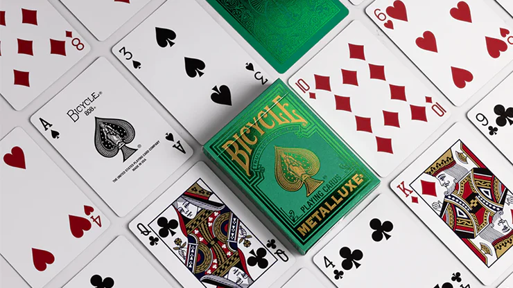 Bicycle Metalluxe Green Playing Cards by US Playing Card Co. - Image 3