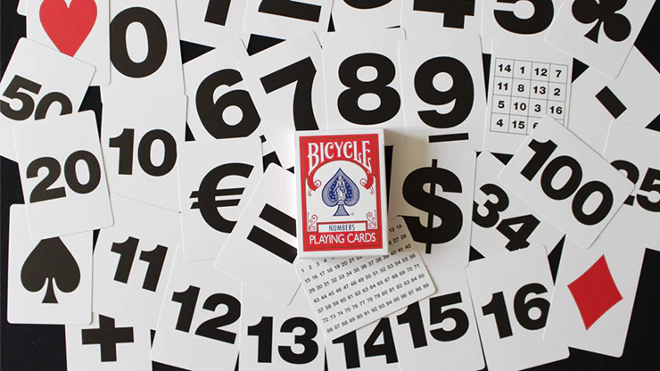 Bicycle Special NUMBERS Red Playing Cards (plus 11 Online Effects)