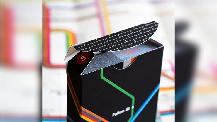 BLACK EDITION FULTON STREET MTA PLAYING CARDS (1972 VIGNELLI MAP EDITION) - Image 2