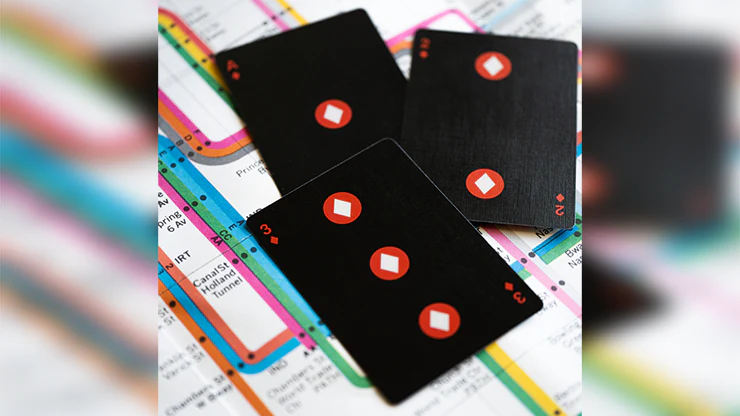 BLACK EDITION FULTON STREET MTA PLAYING CARDS (1972 VIGNELLI MAP EDITION) - Image 6