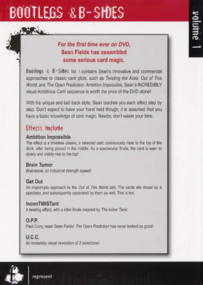 Bootlegs And B-Sides - Volume 1 by Sean Fields - DVD - Image 2