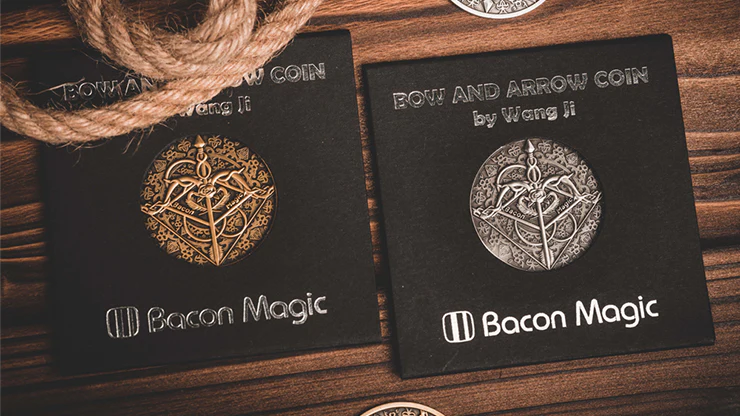 BOW AND ARROW COIN SILVER ( Gimmick and Online Instructions) by Bacon Magic - Trick - Image 2