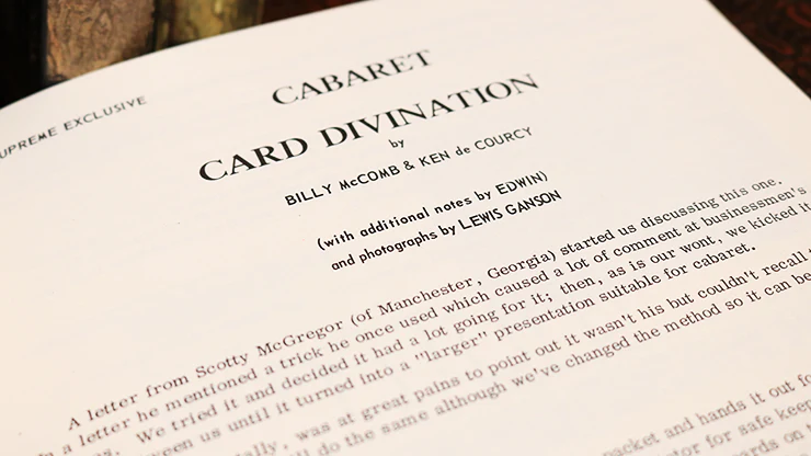Cabaret Card Divination by Billy McComb and Ken de Courcy - Book - Image 2