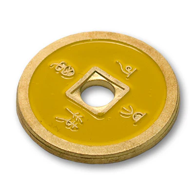 Chinese Coin (CH0020) Red & Yellow by Tango Magic - Tricks - Image 3