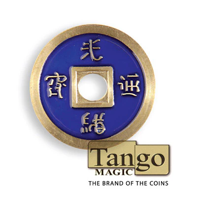 Chinese Coin (CH0021) Blue & Red by Tango Magic - Tricks - Image 2