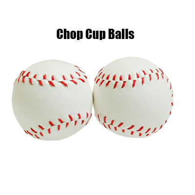 Chop Cup Balls Large White Leather (Set of 2) by Leo Smetsers - Trick