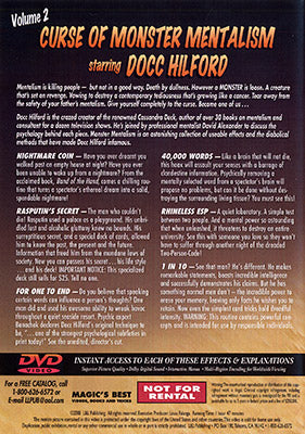 Docc Hilford: Curse Of Monster Mentalism Volume 2 - DVD - Image 2