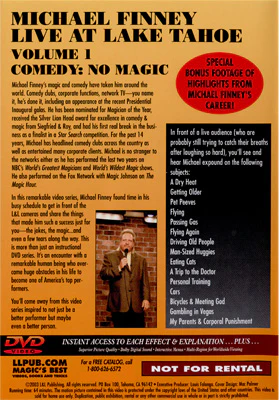 Finney Live at Lake Tahoe Volume 1 by L & L Publishing - DVD - Image 2