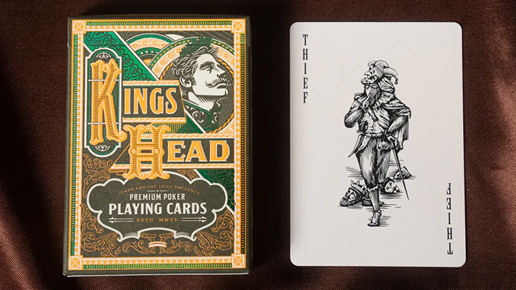Kings Head (Green & Yellow) Playing Cards by Joker and the Thief - Image 6