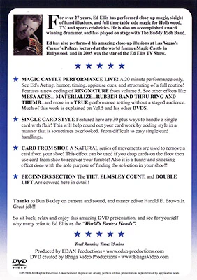 Magic Castle Performance Vol. 6 Live by Ed Ellis - DVD - Image 2