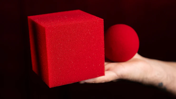 Magic Sponge Ball to Square JUMBO RED by Murphy's Magic - Image 3