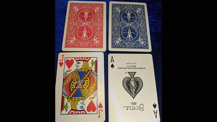 Magnetic Card- Bicycle Cards (2 Per Package) Double Back Red by Chazpro - Trick