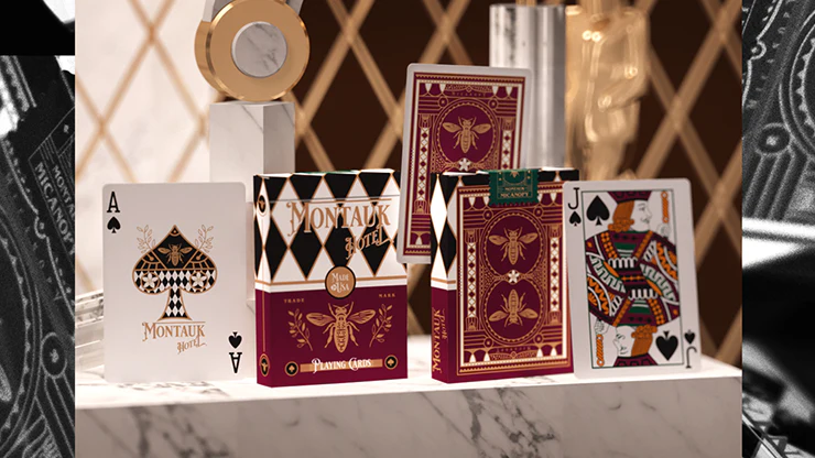 Montauk Hotel Burgundy Playing Cards by Gemini - Image 5