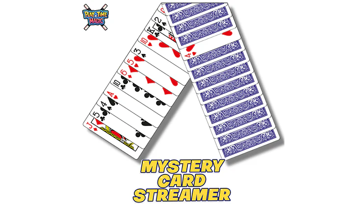 Mystery Card Streamer (Blue 4 of Hearts) by PlayTime Magic DEFMA - Image 2