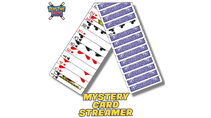 Mystery Card Streamer (Blue 6 of Clubs) by PlayTime Magic DEFMA - Image 2