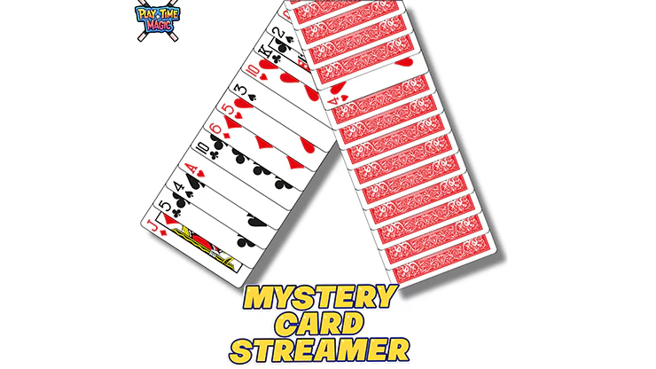 Mystery Card Streamer (Red 4 of Hearts) by PlayTime Magic DEFMA - Image 2
