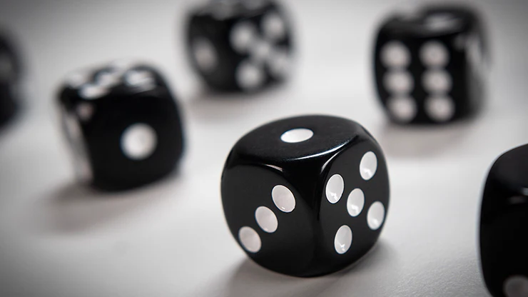 NON GIMMICKED DICE 6 PACK/BLACK by Tony Anverdi - Trick - Image 2