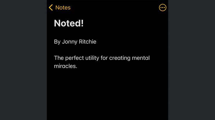 Noted by Jonny Ritchie - Video Download