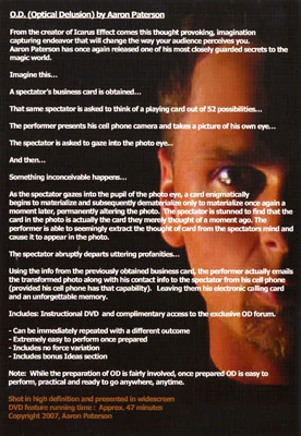 O.D. (Optical Delusion) by Aaron Paterson - DVD - Image 2
