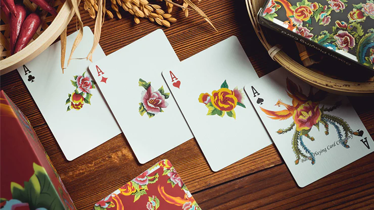 Phoenix and Peony (Blue) Playing Cards by Bacon Playing Card Company - Image 4