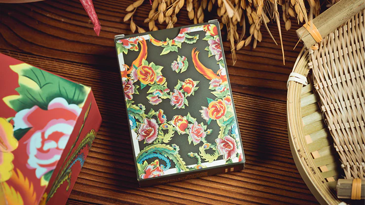 Phoenix and Peony (Green) Playing Cards by Bacon Playing Card Company - Image 2
