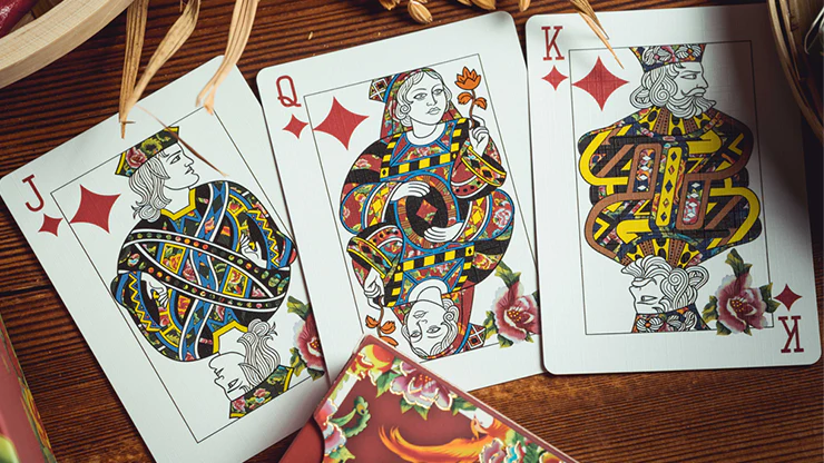 Phoenix and Peony (Green) Playing Cards by Bacon Playing Card Company - Image 6