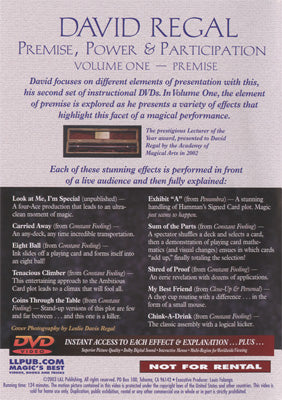 Premise Power & Participation Vol. 1 by David Regal and L & L Publishing - DVD - Image 2