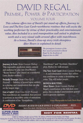Premise Power & Participation Vol. 4 by David Regal and L & L Publishing - DVD - Image 2