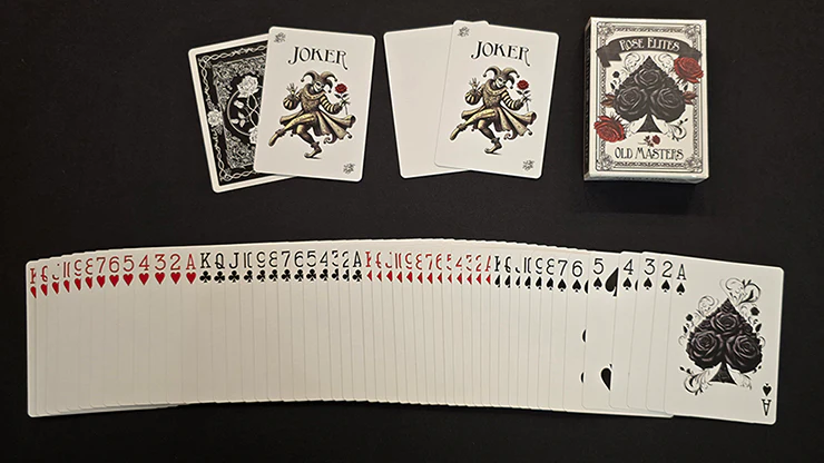Rose Elites - Old Masters (Black) Marked Deck Playing Cards - Image 3