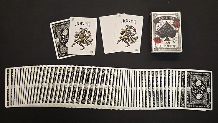 Rose Elites - Old Masters (Black) Marked Deck Playing Cards - Image 4