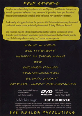 Scripted Insanity Volume 1 by Larry Davidson - DVD - Image 2