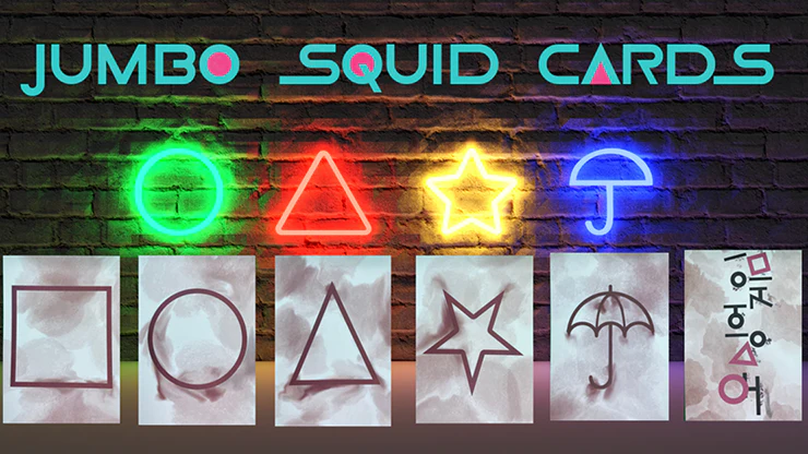 SQUID CARDS STAGE SIZE (Gimmicks and Online Instruction) by Matthew Wright - Trick