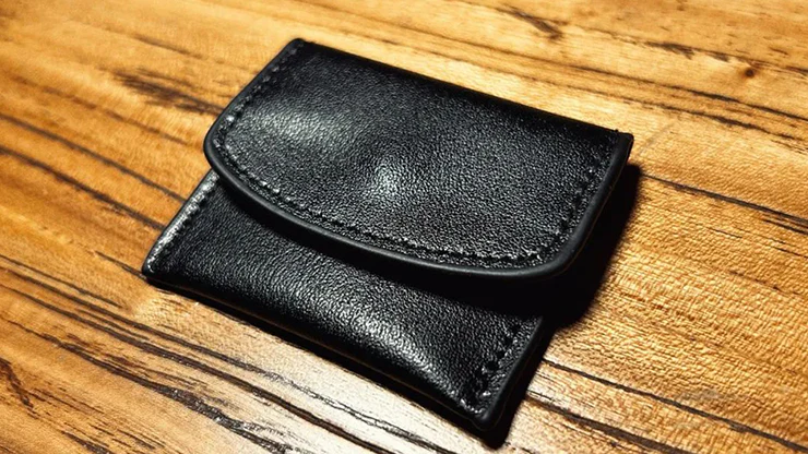 The Cowhide Coin Wallet (Black) by Bacon Magic - Trick - Image 2