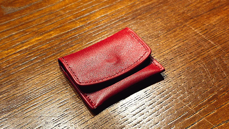 The Cowhide Coin Wallet (Red) by Bacon Magic - Trick - Image 2