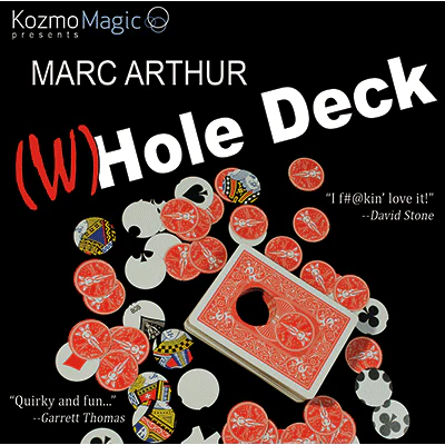 The (W)Hole Deck Red (Gimmicks and Online Instructions) by Marc Arthur and Kozmomagic - Trick