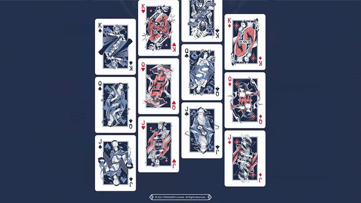 Warriors Of Three Kingdoms (Blue) Playing Cards by YOKAGAME - Image 3