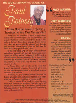 World Renowned Magic of Paul Potassy - DVD - Image 2